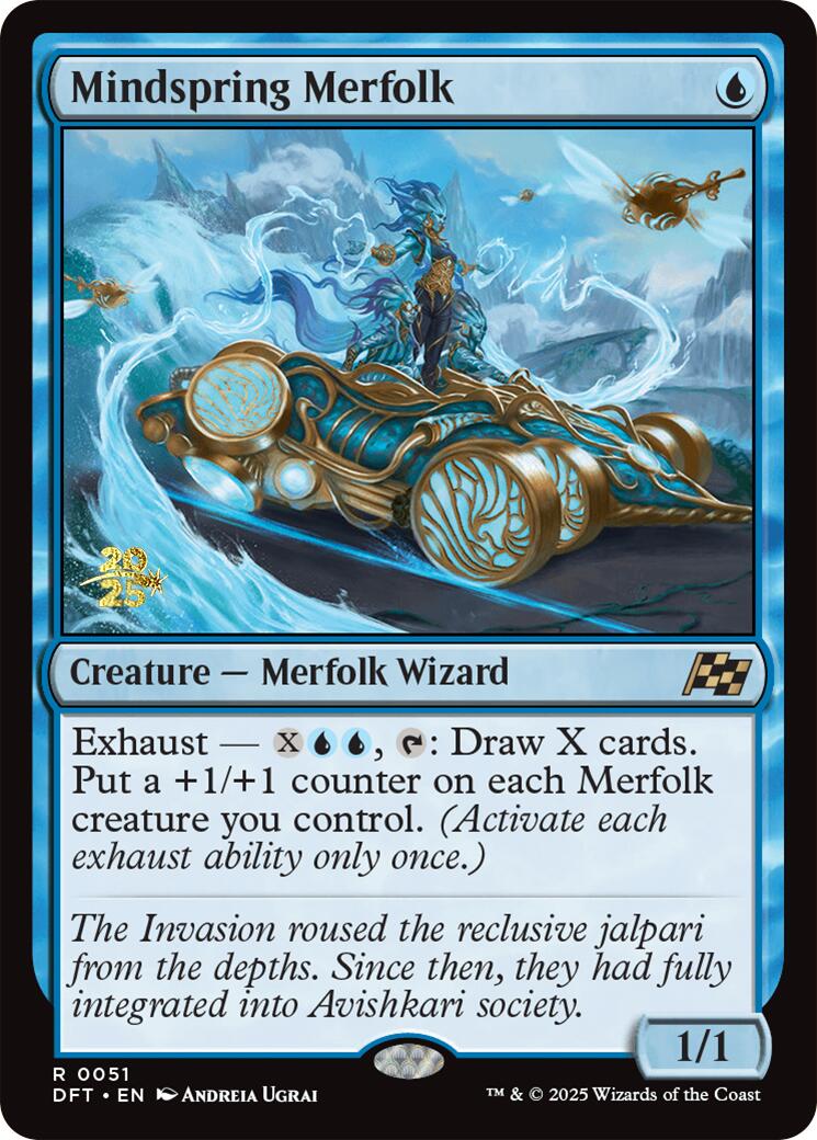 Mindspring Merfolk [Aetherdrift Prerelease Promos] | Cracking-Singles