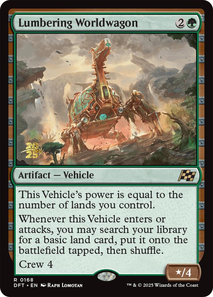 Lumbering Worldwagon [Aetherdrift Prerelease Promos] | Cracking-Singles