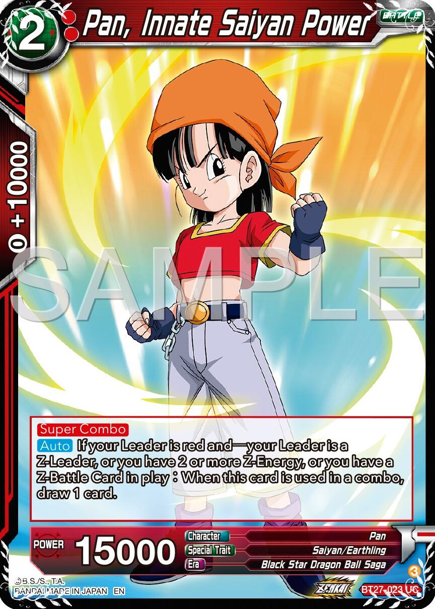 Pan, Innate Saiyan Power (BT27-023) [History of Z] | Cracking-Singles