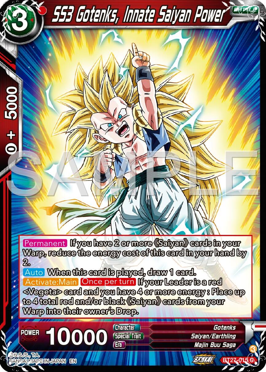 SS3 Gotenks, Innate Saiyan Power (BT27-015) [History of Z] | Cracking-Singles