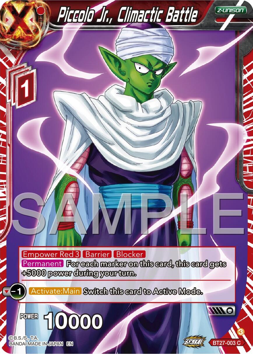 Piccolo Jr., Climactic Battle (BT27-003) [History of Z] | Cracking-Singles