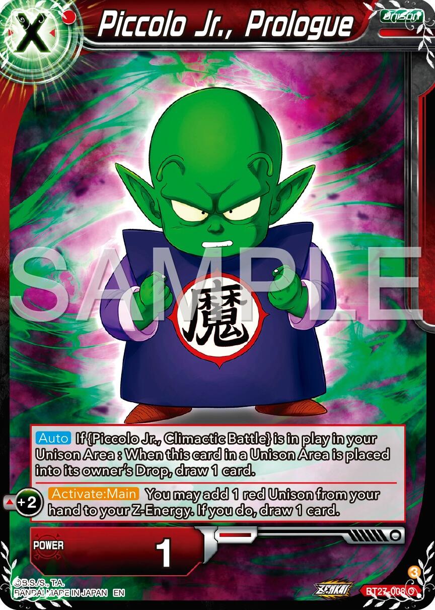 Piccolo Jr., Prologue (BT27-008) [History of Z] | Cracking-Singles