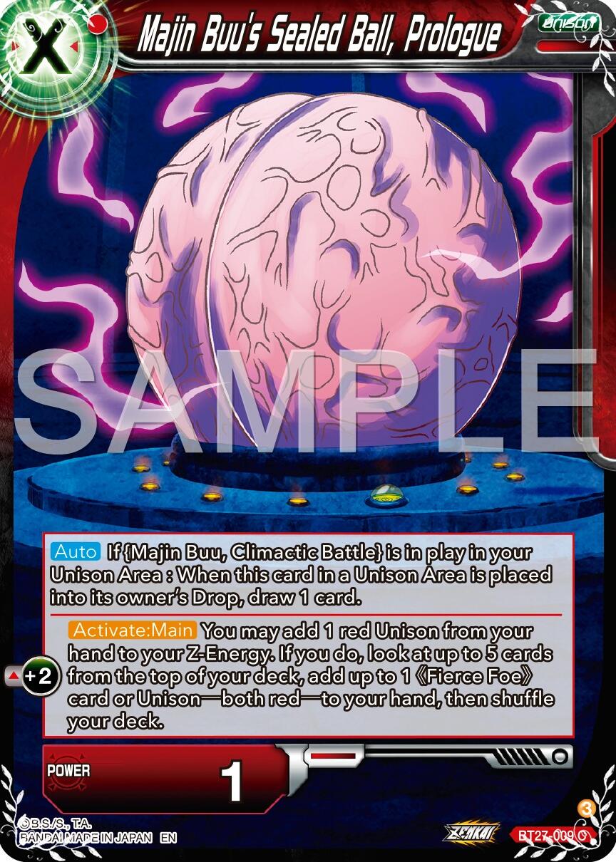 Majin Buu's Sealed Ball, Prologue (BT27-009) [History of Z] | Cracking-Singles