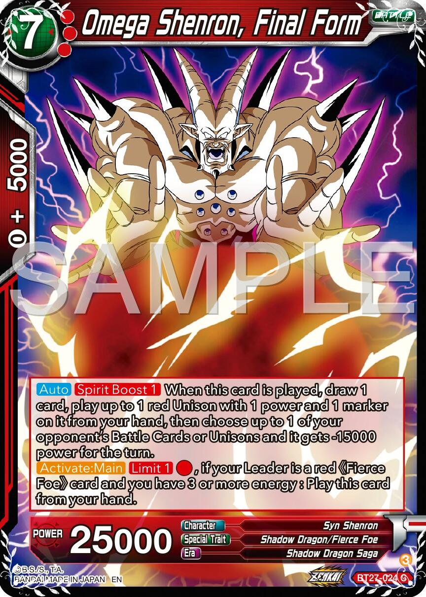 Omega Shenron, Final Form (BT27-024) [History of Z] | Cracking-Singles