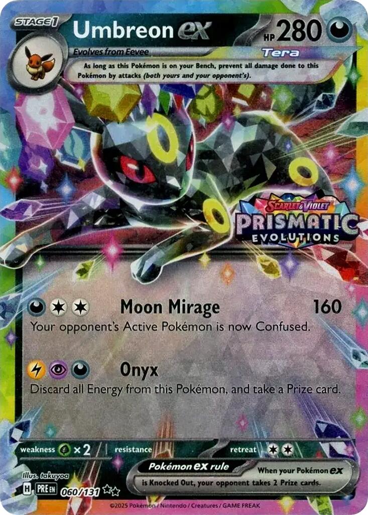 Umbreon ex (060/131) (Prismatic Evolutions Stamp) [Scarlet & Violet: Prismatic Evolutions] | Cracking-Singles