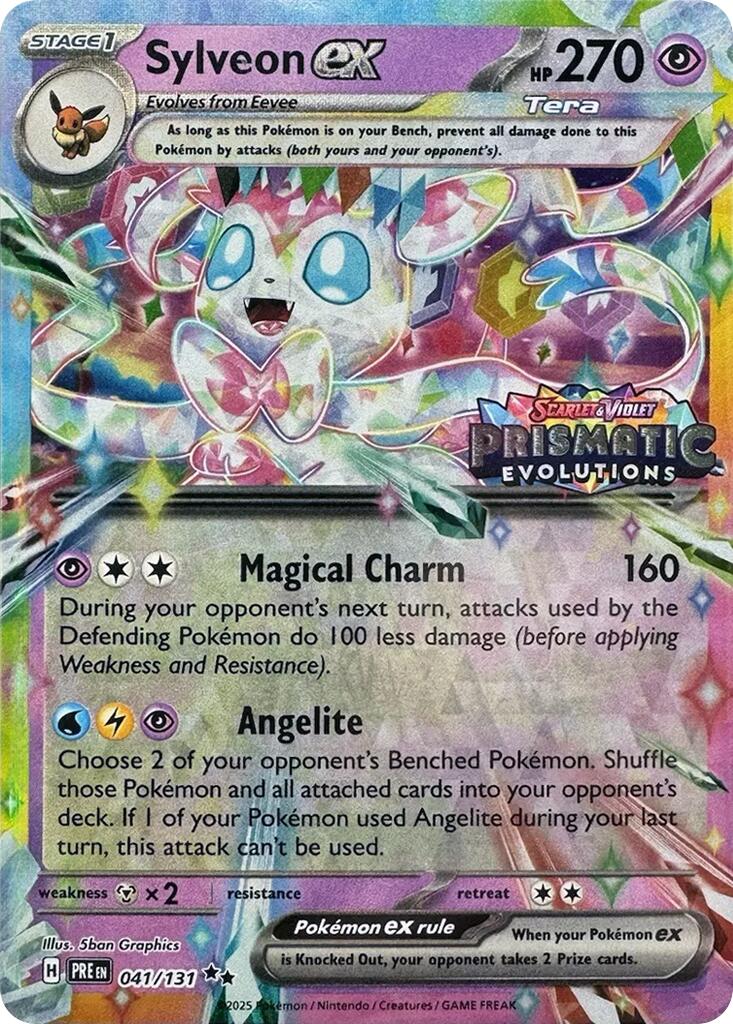 Sylveon ex (041/131) (Prismatic Evolutions Stamp) [Scarlet & Violet: Prismatic Evolutions] | Cracking-Singles