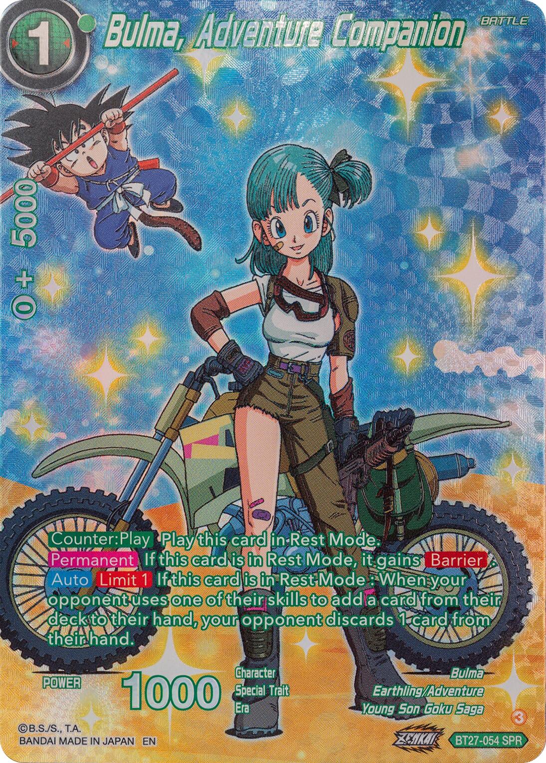 Bulma, Adventure Companion (SPR) (BT27-054) [History of Z] | Cracking-Singles