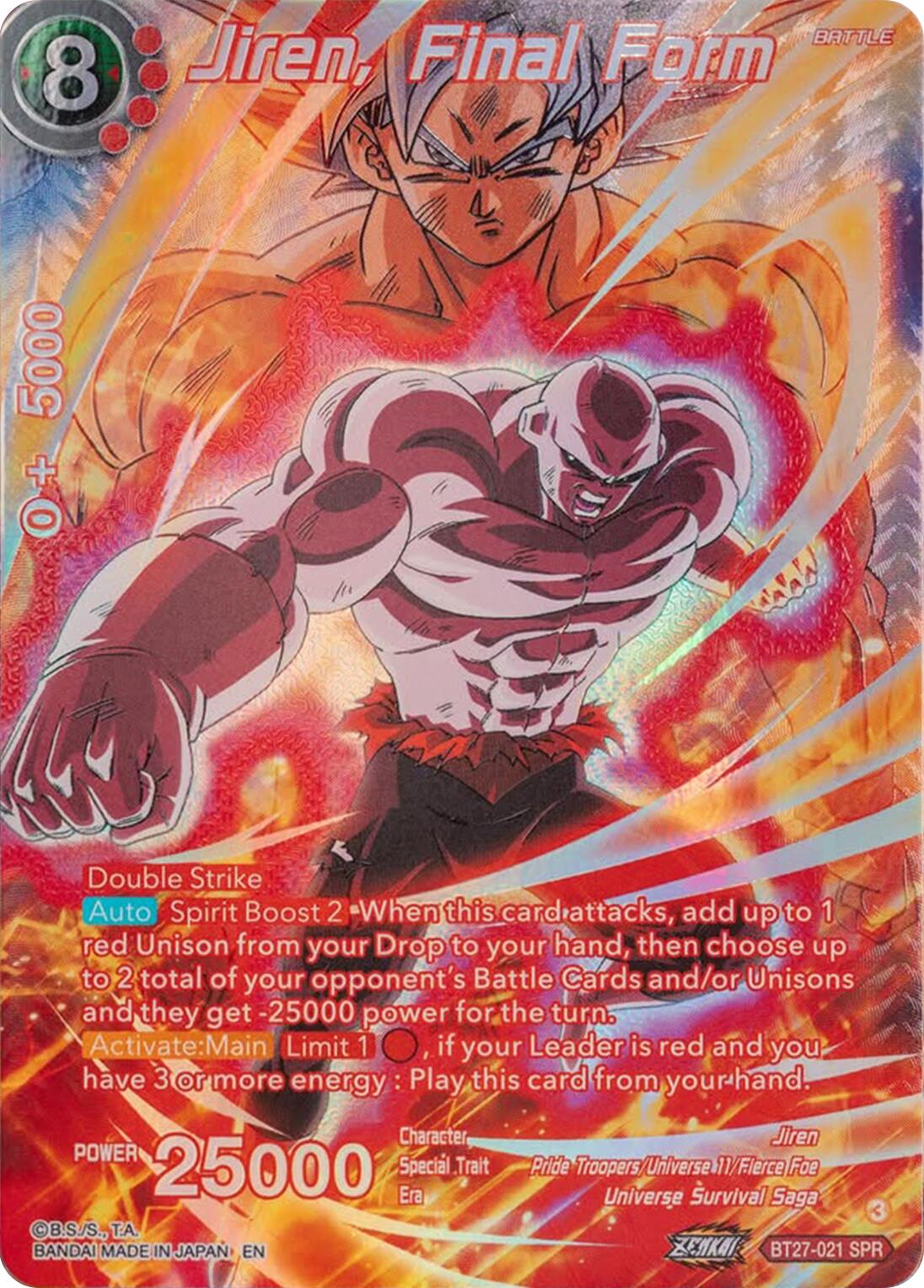 Jiren, Final Form (SPR) (BT27-021) [History of Z] | Cracking-Singles