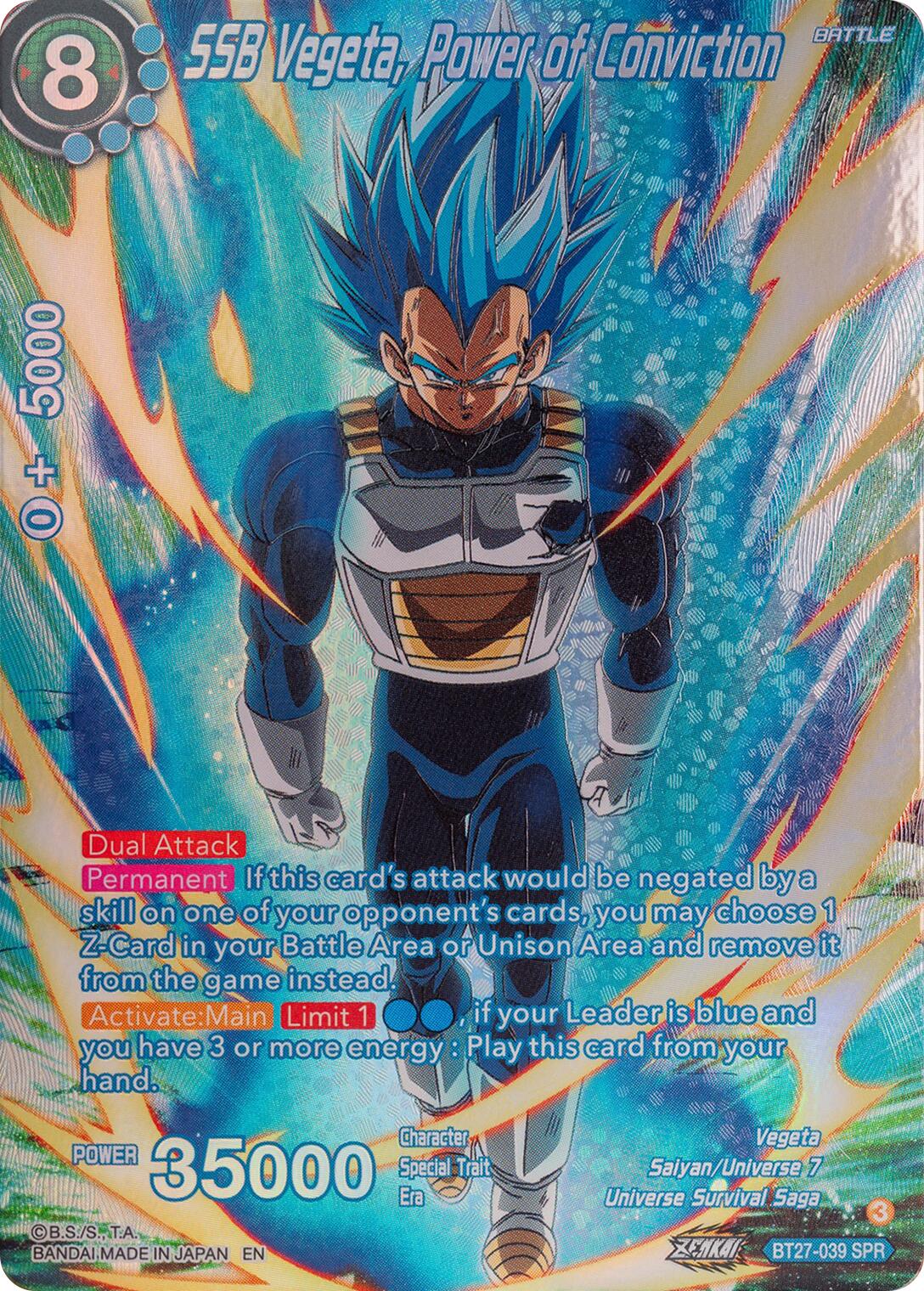 SSB Vegeta, Power of Conviction (SPR) (BT27-039) [History of Z] | Cracking-Singles