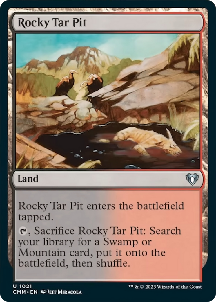 Rocky Tar Pit [Commander Masters] | Cracking-Singles