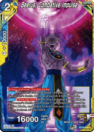 Beerus, Combative Impulse (BT16-128) [Realm of the Gods] | Cracking-Singles