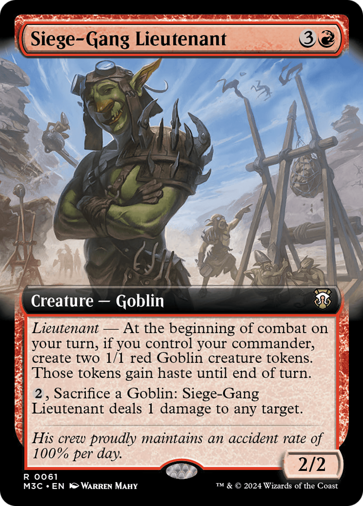 Siege-Gang Lieutenant (Extended Art) [Modern Horizons 3 Commander] | Cracking-Singles