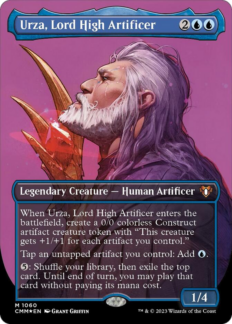 Urza, Lord High Artificer (Borderless Textured Foil Frame Break) [Commander Masters] | Cracking-Singles