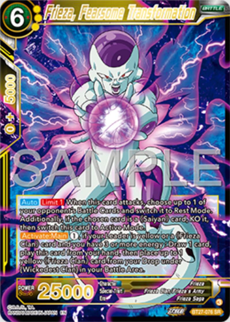 Frieza, Fearsome Transformation (BT27-076) [History of Z] | Cracking-Singles