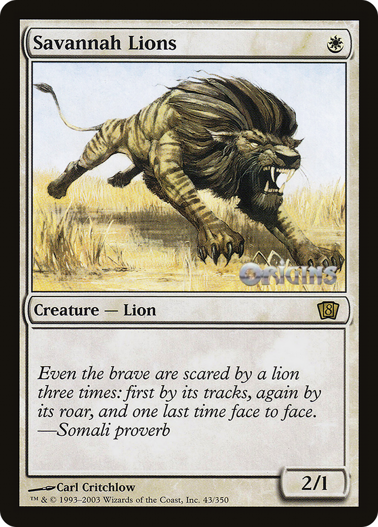 Savannah Lions (Origins 2003) [Oversize Cards] | Cracking-Singles