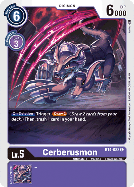 Cerberusmon [BT4-083] [Great Legend] | Cracking-Singles