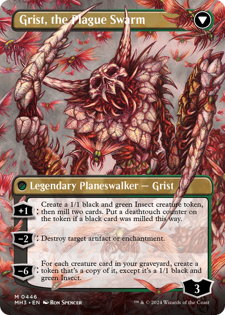 Grist, Voracious Larva // Grist, the Plague Swarm (Borderless) [Modern Horizons 3] | Cracking-Singles