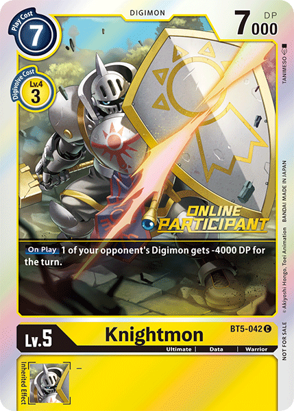 Knightmon [BT5-042] (Online Participant) [Battle of Omni Promos] | Cracking-Singles