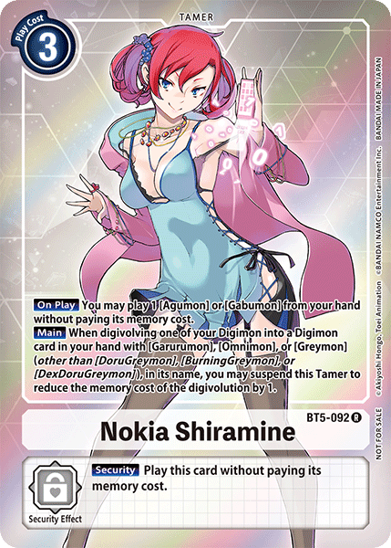 Nokia Shiramine [BT5-092] (Buy-A-Box Promo) [Battle of Omni Promos] | Cracking-Singles