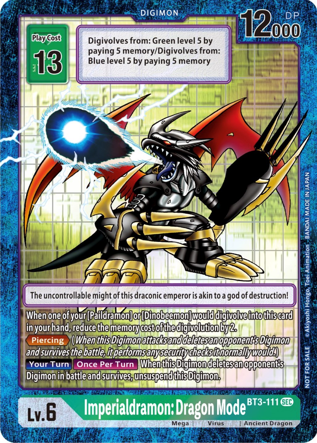 Imperialdramon: Dragon Mode [BT3-111] (Alternate Art) [Draconic Roar] | Cracking-Singles