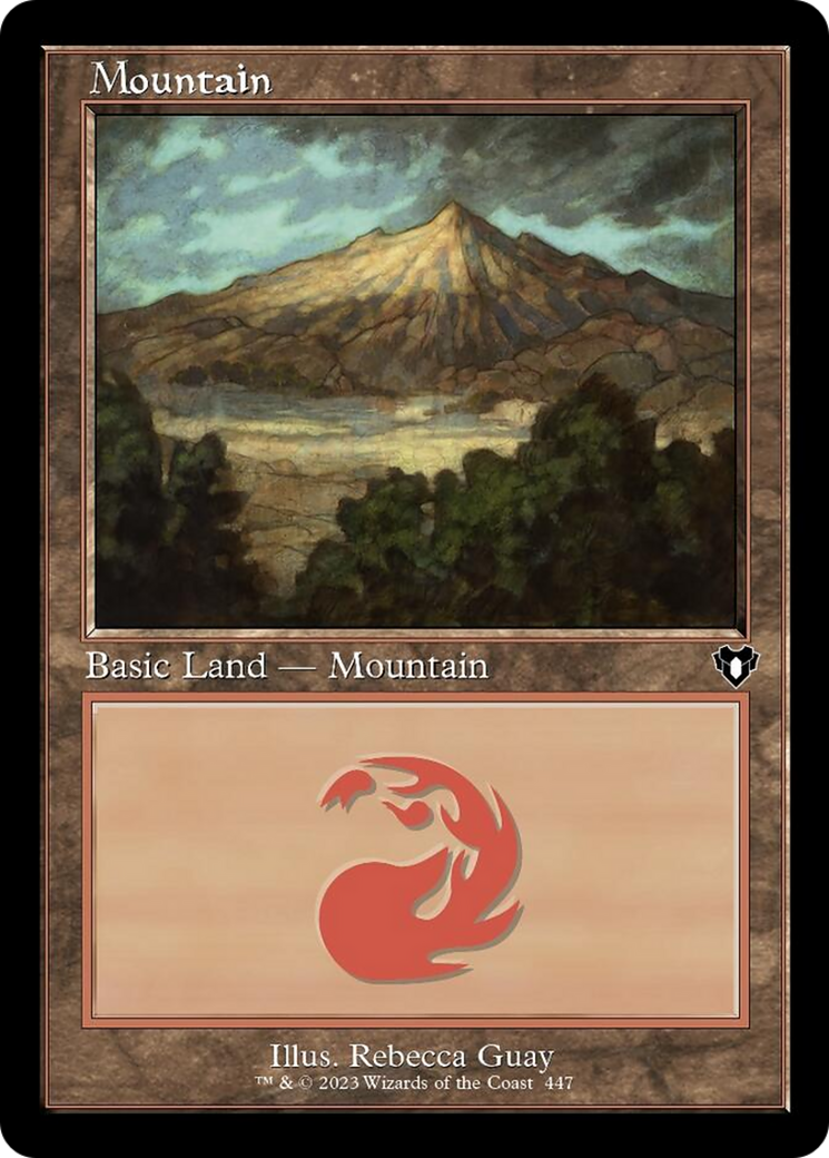 Mountain (447) (Retro) [Commander Masters] | Cracking-Singles