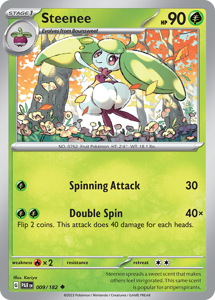 Steenee (009/182) [Scarlet & Violet: Paradox Rift] | Cracking-Singles