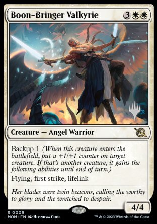 Boon-Bringer Valkyrie (Promo Pack) [March of the Machine Promos] | Cracking-Singles