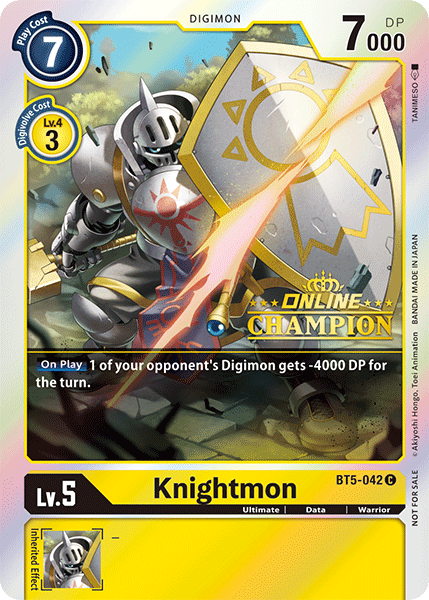 Knightmon [BT5-042] (Online Champion) [Battle of Omni Promos] | Cracking-Singles