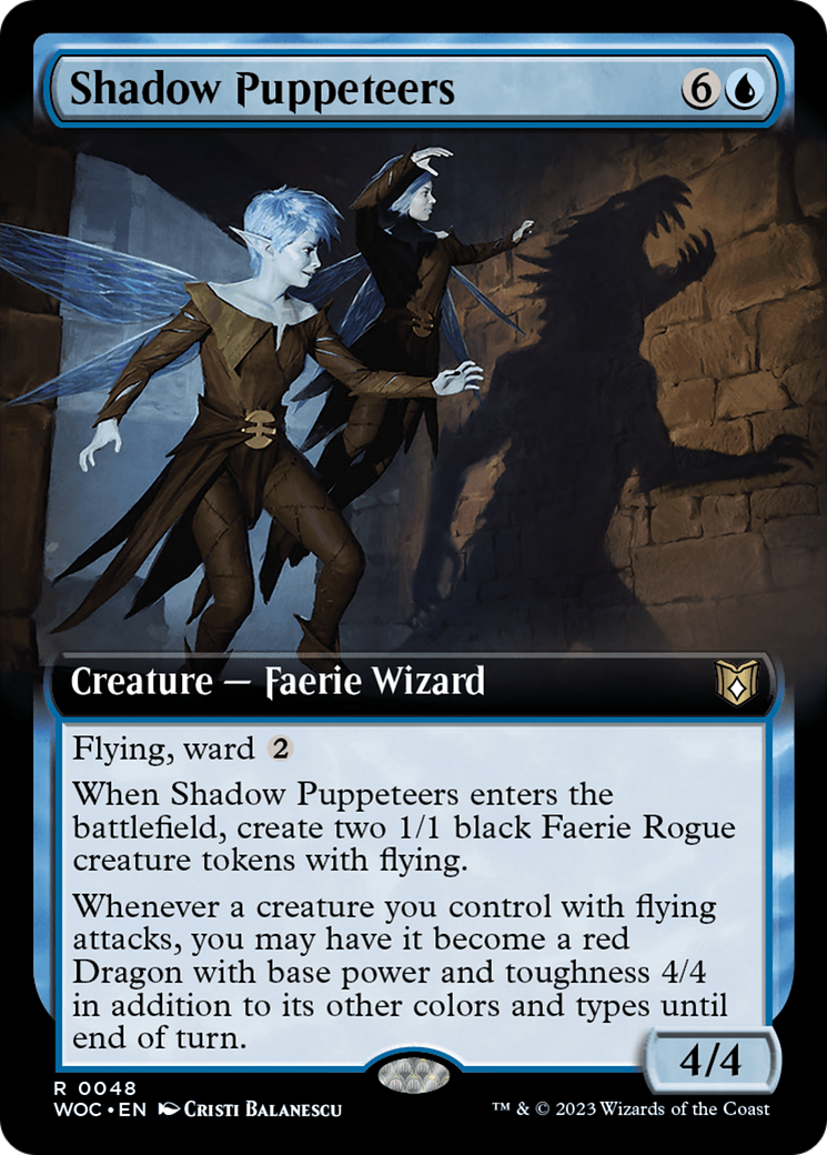 Shadow Puppeteers (Extended Art) [Wilds of Eldraine Commander] | Cracking-Singles