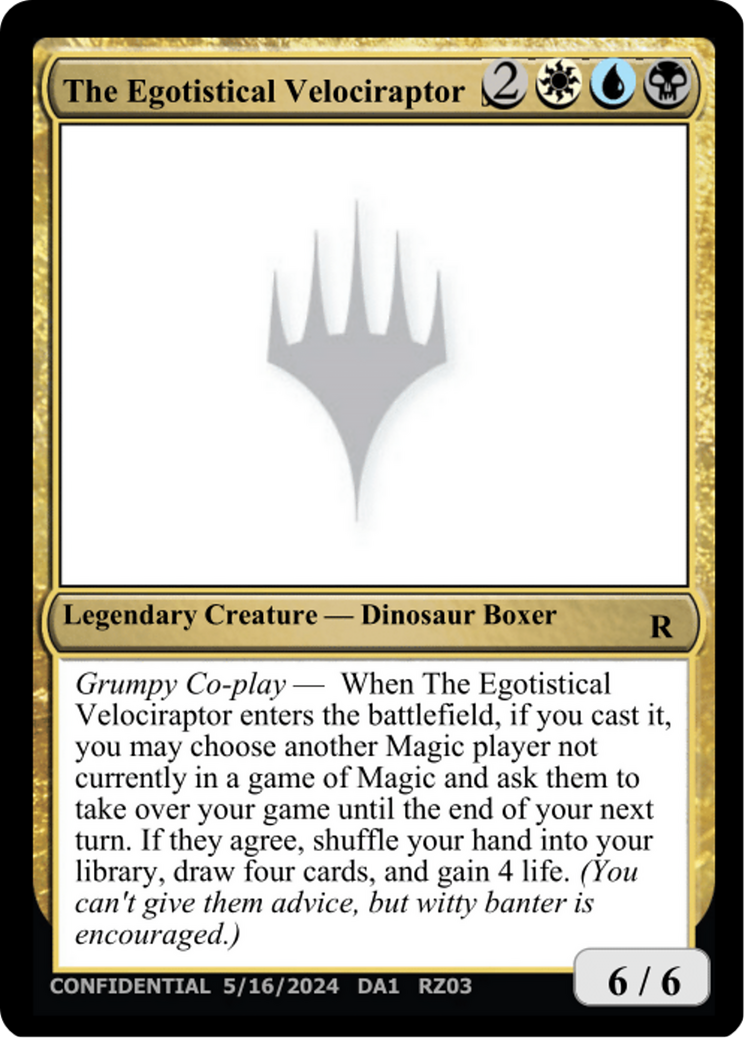 The Egotistical Velociraptor [Mystery Booster 2 Playtest Cards] | Cracking-Singles