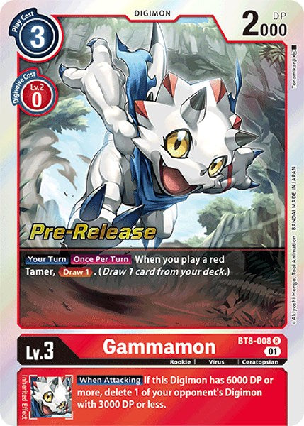 Gammamon [BT8-008] [New Awakening Pre-Release Cards] | Cracking-Singles