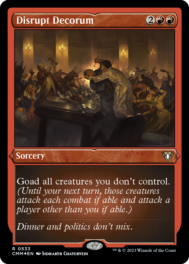 Disrupt Decorum (Foil Etched) [Commander Masters] | Cracking-Singles