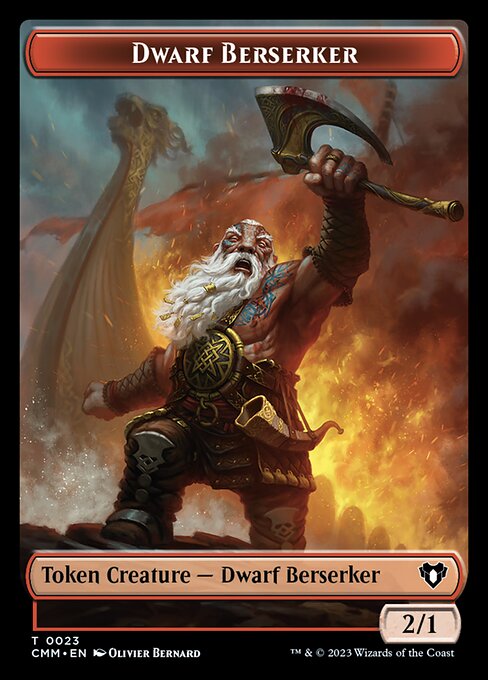 Human Soldier // Dwarf Berserker Double-Sided Token [Commander Masters Tokens] | Cracking-Singles