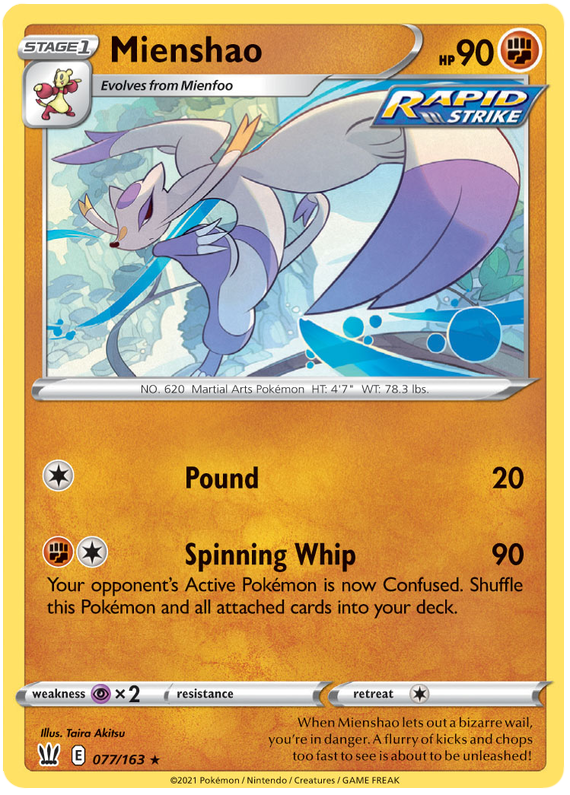 Mienshao (077/163) [Sword & Shield: Battle Styles] | Cracking-Singles