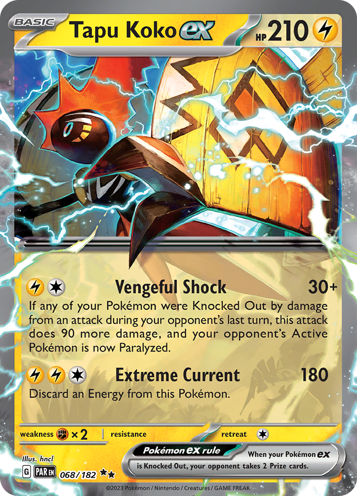 Tapu Koko ex (068/182) [Scarlet & Violet: Paradox Rift] | Cracking-Singles