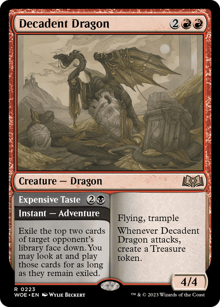 Decadent Dragon // Expensive Taste [Wilds of Eldraine] | Cracking-Singles