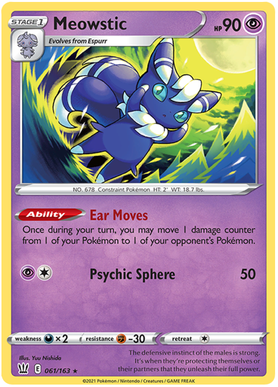 Meowstic (061/163) [Sword & Shield: Battle Styles] | Cracking-Singles