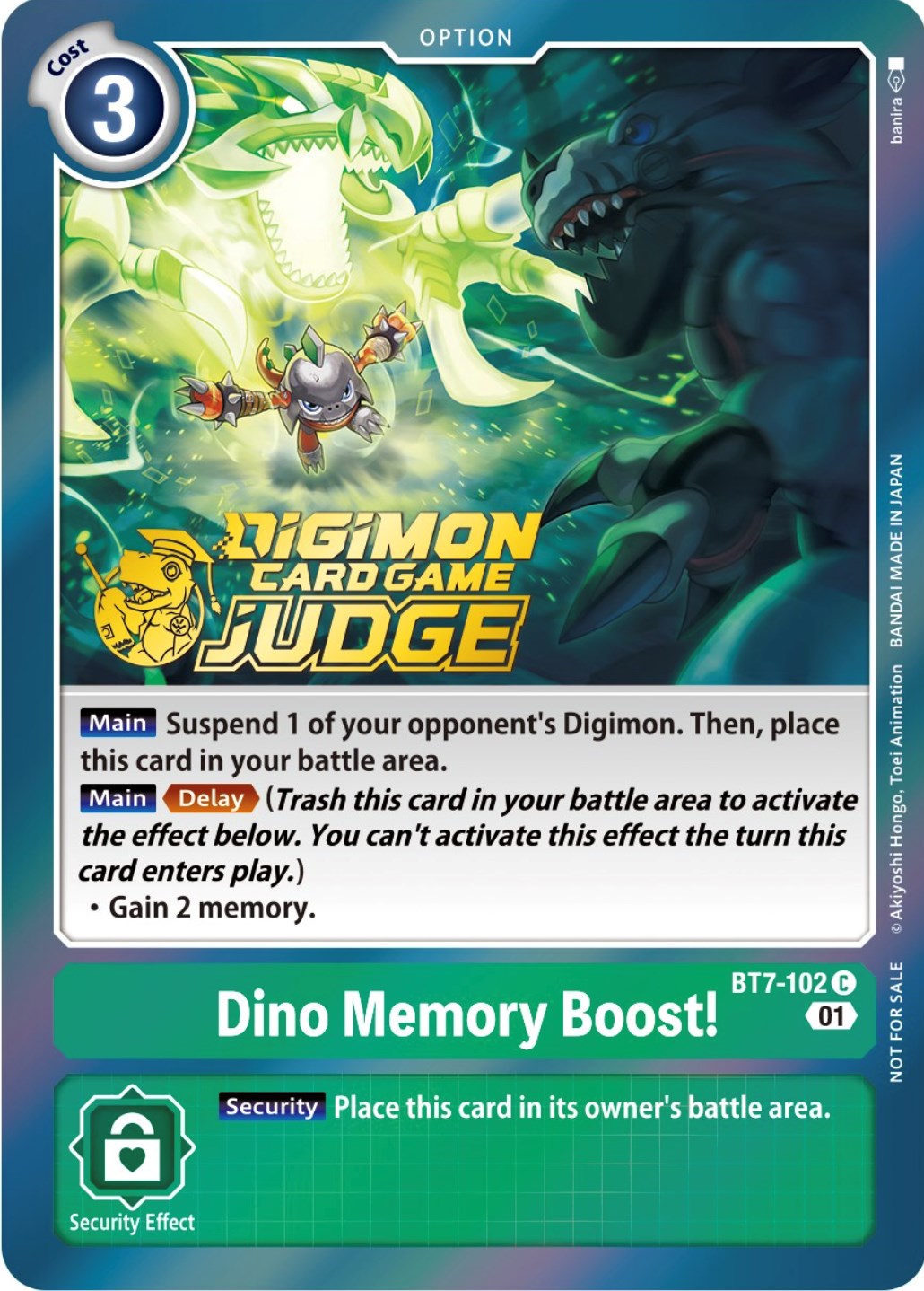 Dino Memory Boost! [BT7-102] (Judge Pack 3) [Next Adventure Promos] | Cracking-Singles