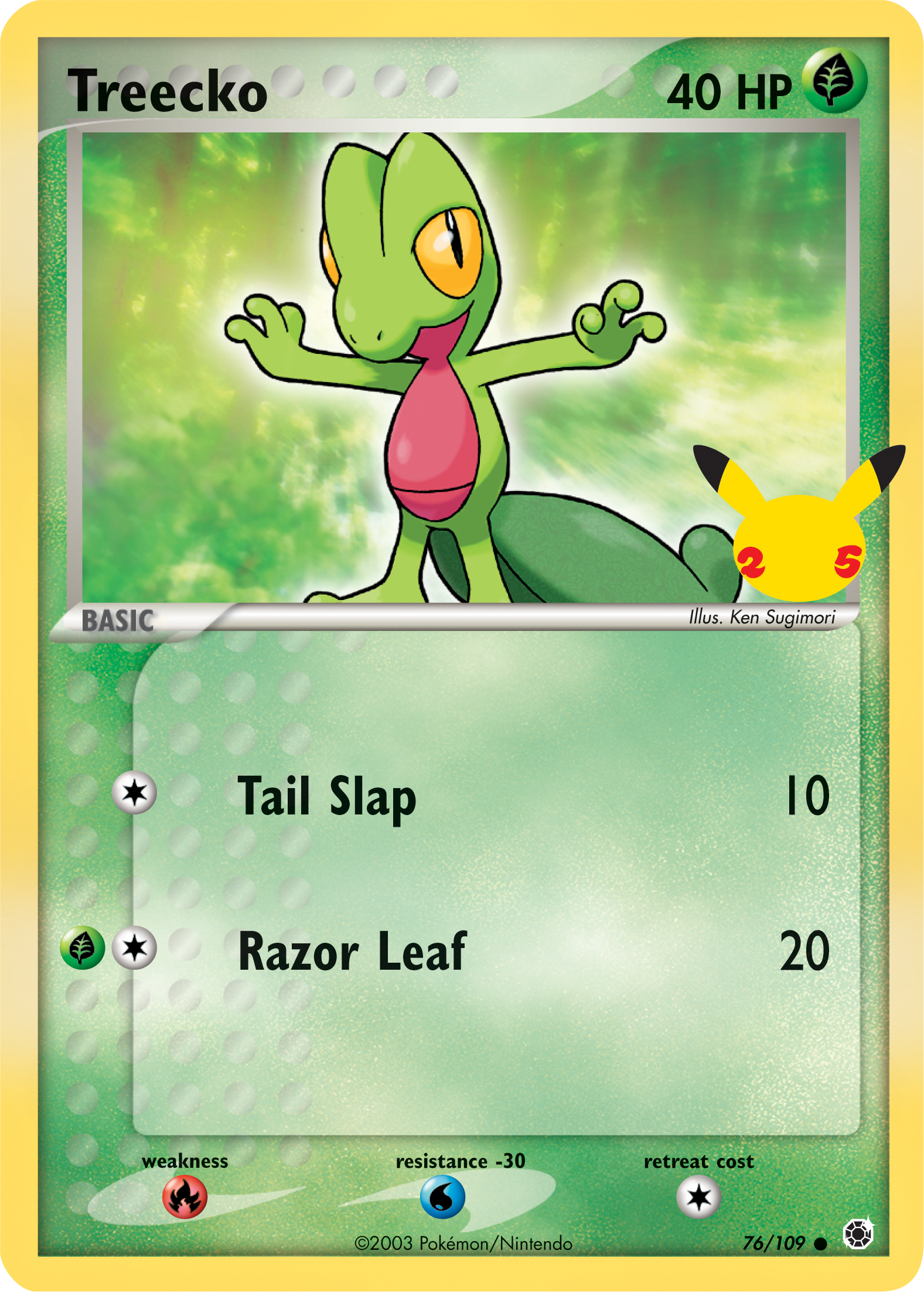 Treecko (76/109) (Jumbo Card) [First Partner Pack] | Cracking-Singles