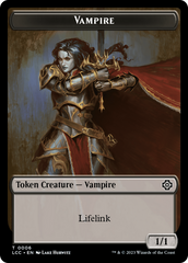 Vampire (0006) // Vampire Demon Double-Sided Token [The Lost Caverns of Ixalan Commander Tokens] | Cracking-Singles