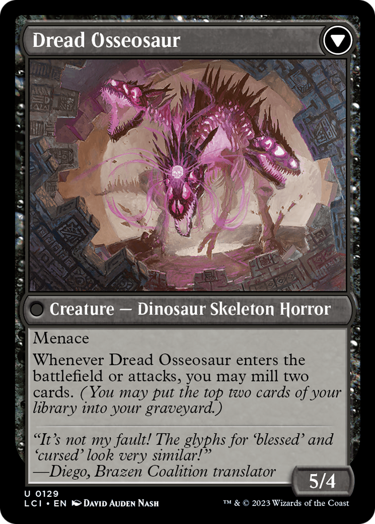 Visage of Dread // Dread Osseosaur [The Lost Caverns of Ixalan] | Cracking-Singles