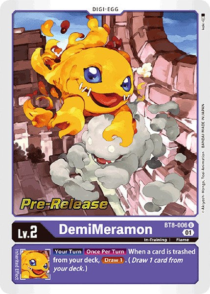 DemiMeramon [BT8-006] [New Awakening Pre-Release Cards] | Cracking-Singles