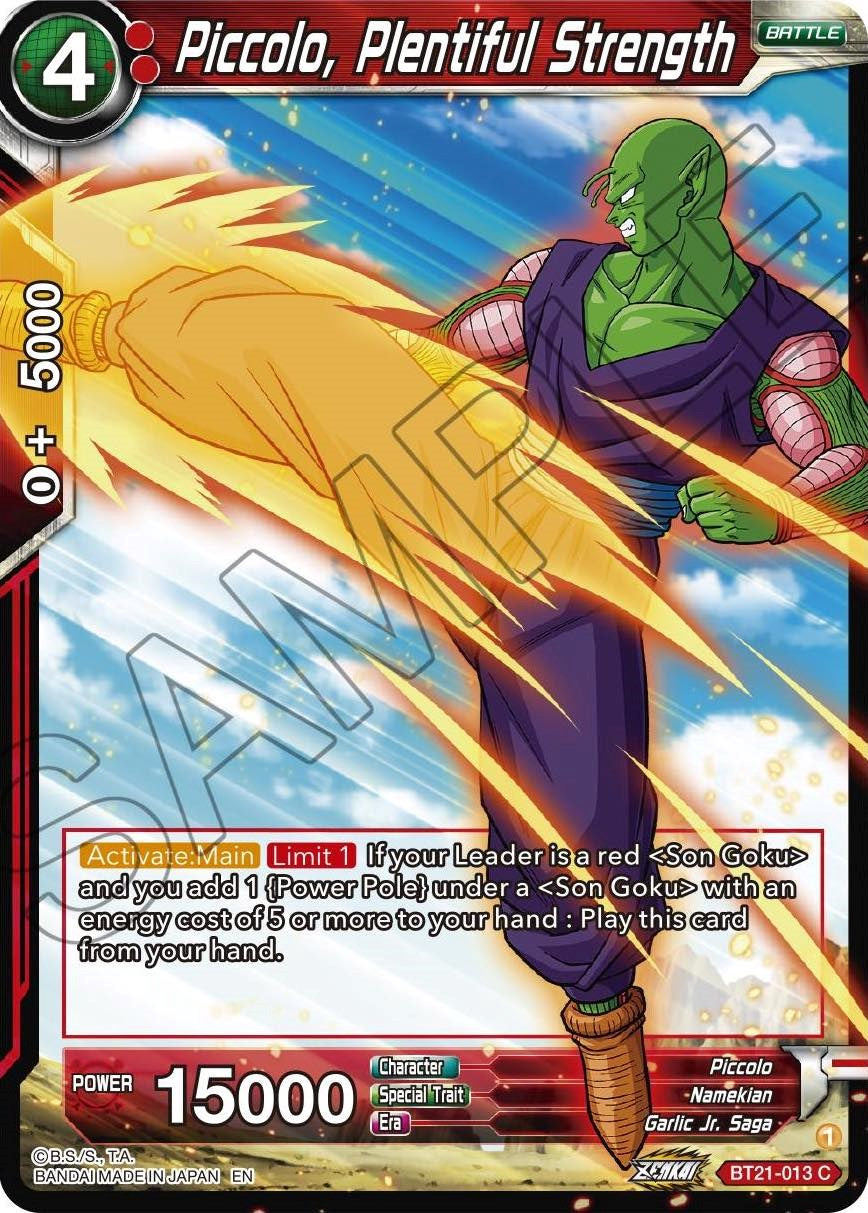 Piccolo, Plentiful Strength (BT21-013) [Wild Resurgence] | Cracking-Singles