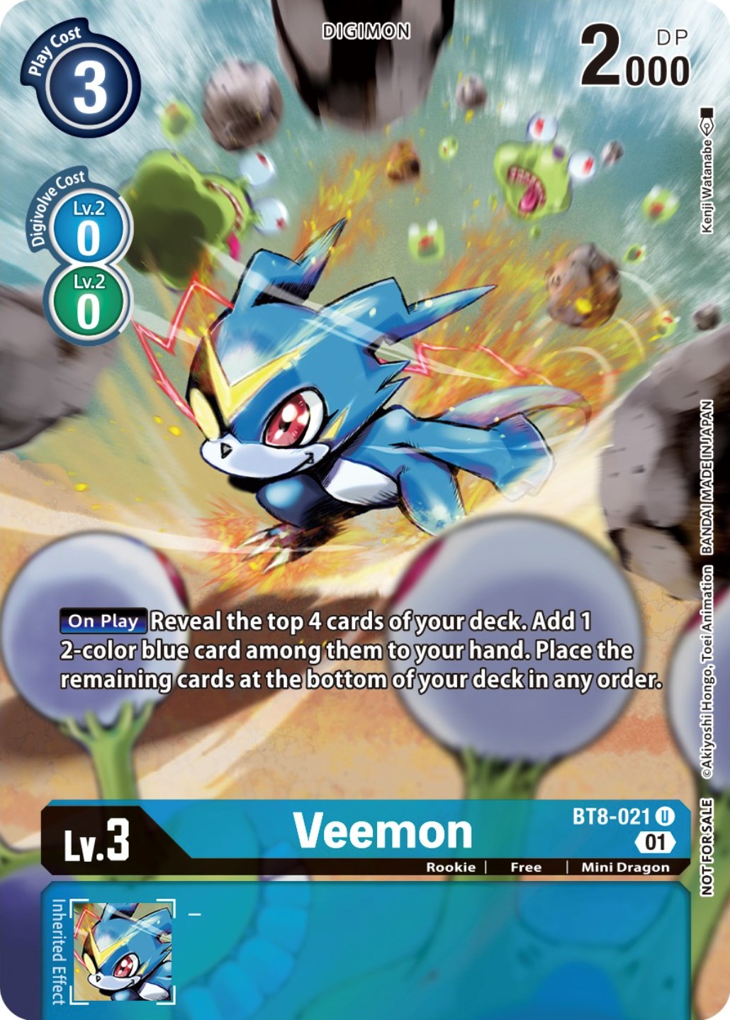 Veemon [BT8-021] (Dimensional Phase Pre-Release Pack) [New Awakening Promos] | Cracking-Singles