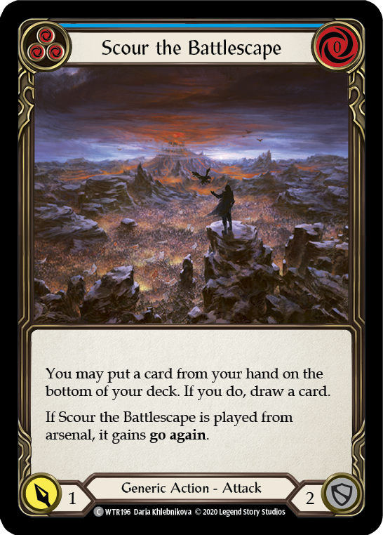 Scour the Battlescape (Blue) [U-WTR196] (Welcome to Rathe Unlimited)  Unlimited Rainbow Foil | Cracking-Singles