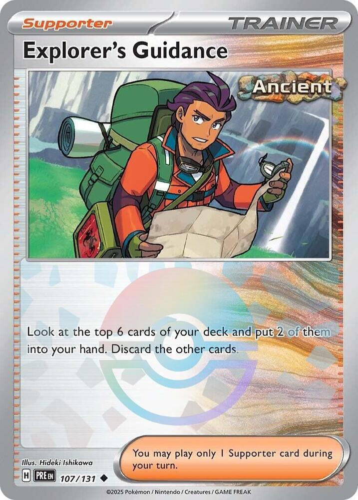 Explorer's Guidance (107/131) (Poke Ball Pattern) [Scarlet & Violet: Prismatic Evolutions] | Cracking-Singles