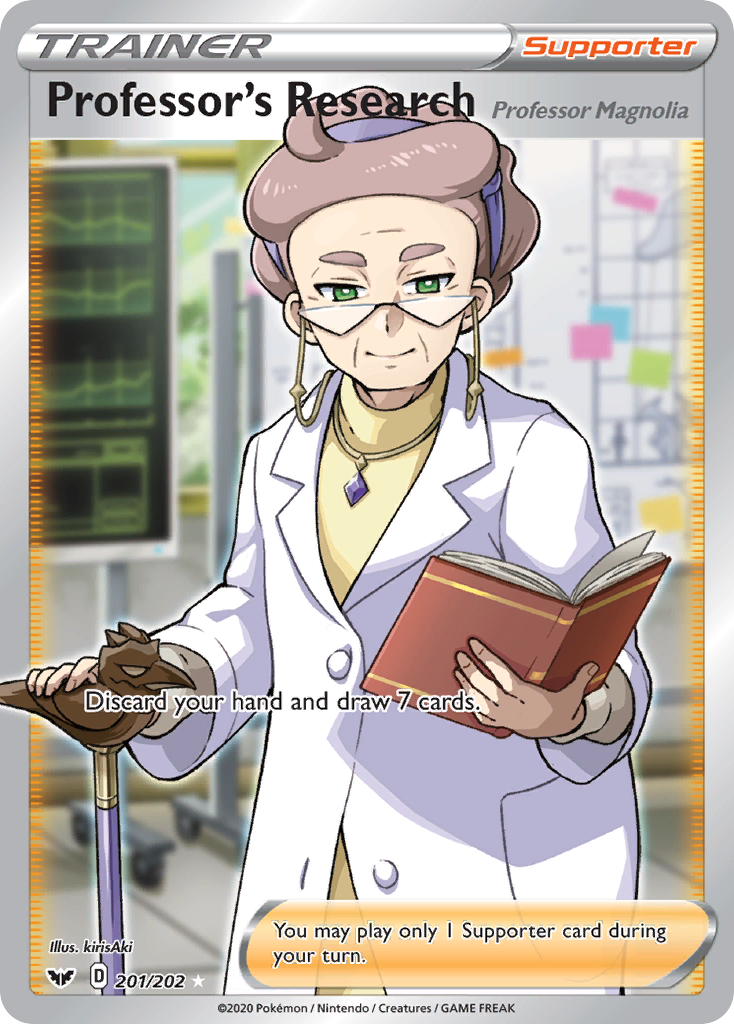 Professor's Research (201/202) (Professor Magnolia) [Sword & Shield: Base Set] | Cracking-Singles