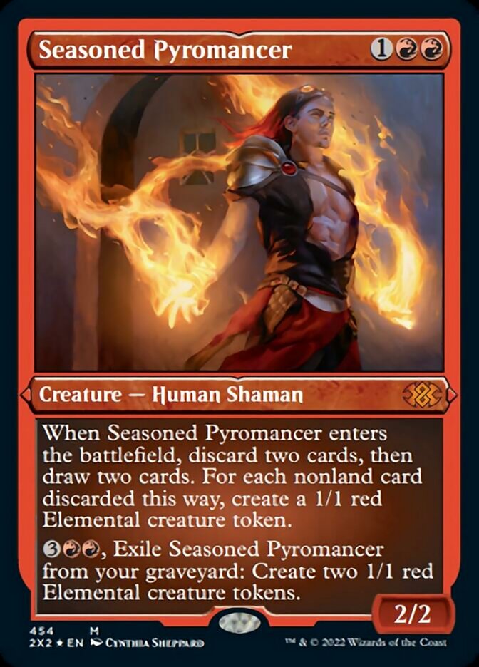 Seasoned Pyromancer (Foil Etched) [Double Masters 2022] | Cracking-Singles