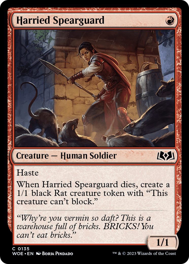 Harried Spearguard [Wilds of Eldraine] | Cracking-Singles