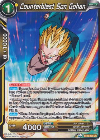 Counterblast Son Gohan (BT10-100) [Rise of the Unison Warrior 2nd Edition] | Cracking-Singles